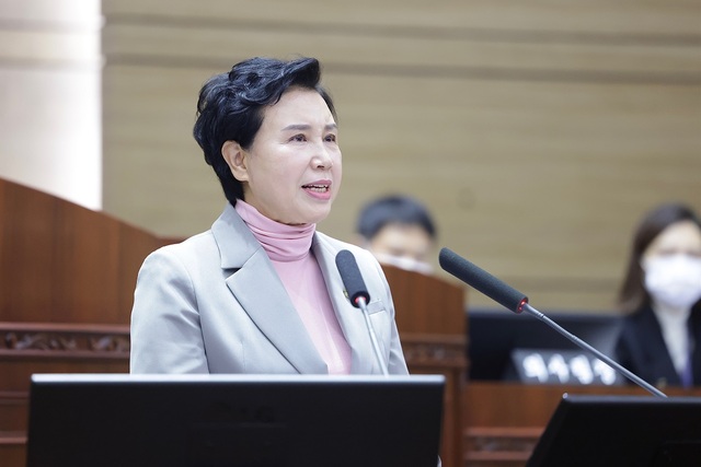 ▲ 5분발언을 하고 있는 천안시의회 유영진 의원.ⓒ천안시의회