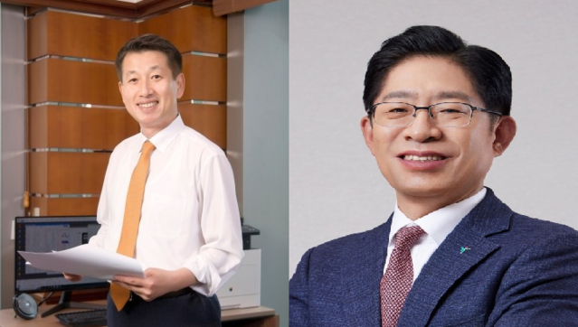 ▲ (왼쪽부터)김상태 신한투자증권 대표, 강성묵 하나증권 대표 ⓒ각 사