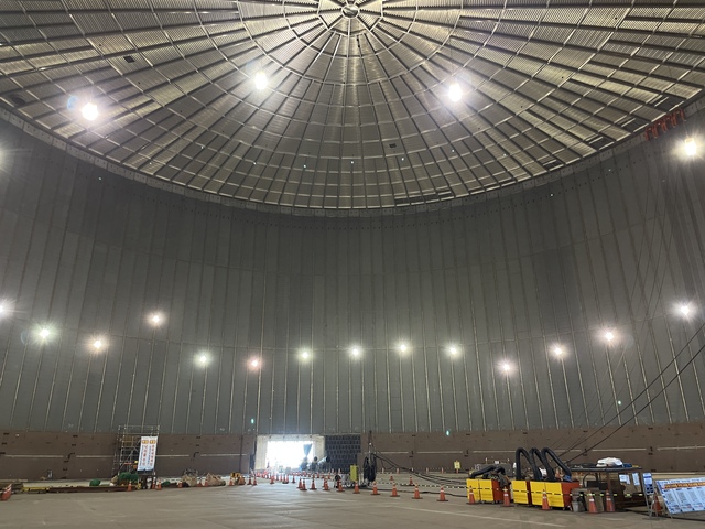 ▲ 공사 중인 광양 LNG터미널 6호기 탱크 내부 모습.ⓒ이가영 기자