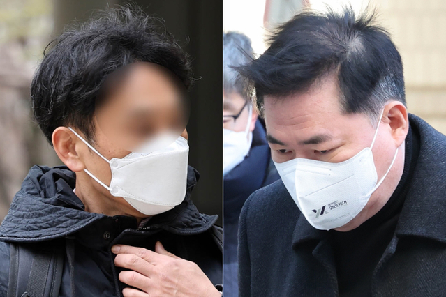 ▲ 왼쪽부터 정민용 변호사, 유동규 전 성남도시개발공사 기획본부장. ⓒ연합뉴스