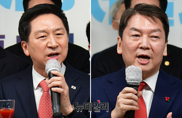 ▲ 김기현 국민의힘 의원(왼쪽)과 안철수 국민의힘 의원 ⓒ이종현 기자