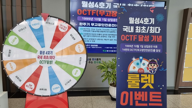 ▲ 월성원자력본부는 월성4호기 국내 최초·최다 14회 OCTF 달성 룰렛 이벤트 진행한다.ⓒ월성본부