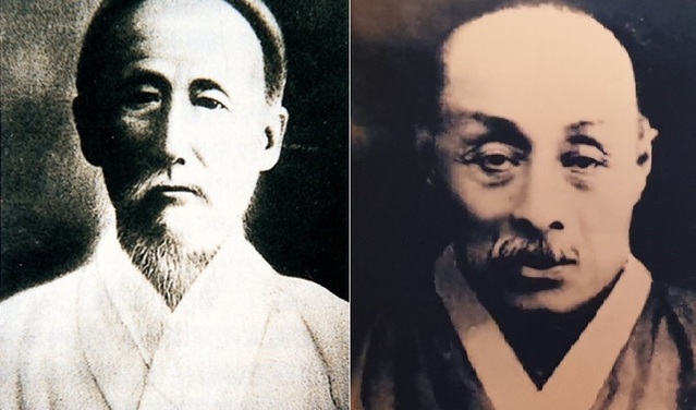 ▲ 임정 2대대통령 박은식(왼쪽), 국무총리를 지낸 이동녕.ⓒ뉴데일리DB