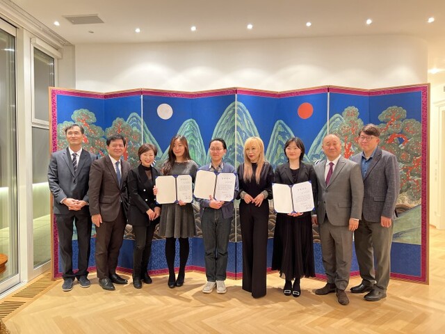 ▲ 소프라노 조수미 및 장학금 수여식 현장.ⓒ에스비유