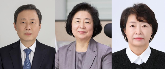 ▲ KB금융 사외이사 후보로 추천된 (왼쪽부터)김성용 성균관대학교 법학전문대학원 교수, 여정성 서울대학교 소비자학과 교수, 조화준 메르세데스벤츠파이낸셜서비스코리아 상근감사ⓒKB금융