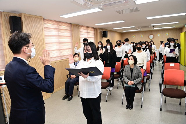 ▲ 대구 동구보건소 치매안심마을 전문봉사단이 지난 2월27일, 발대식을 갖고 본격 활동에 들어갔다.ⓒ동구청