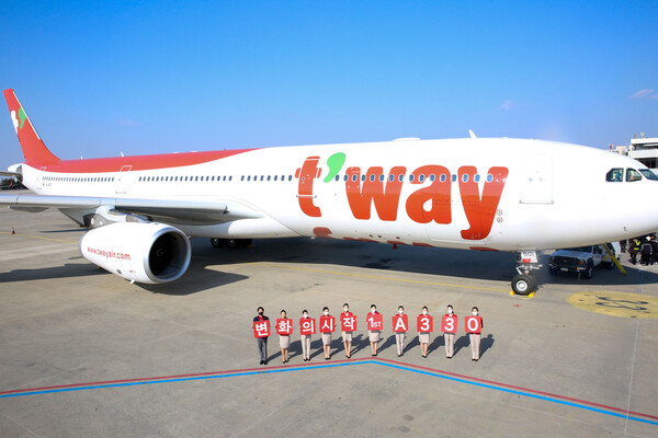 ▲ 티웨이항공의 A330-300. ⓒ티웨이항공