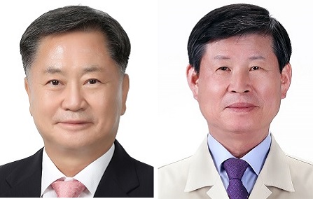 ▲ 청주농협 조합장 후보 백원현, 이화준 후보(기호순).ⓒ중앙선거관리위원회