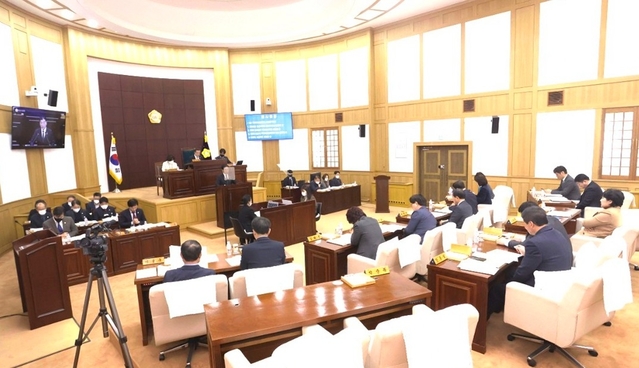 ▲ 경산시의회(의장 박순득)는 3월 3일부터 7일까지 5일간의 일정으로 2023년도 첫 회의인 제244회 임시회를 개회했다.ⓒ경산시의회