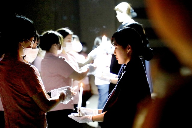 ▲ 영남이공대학교(총장 이재용) 간호대학은 3일 오후 3시 천마스퀘어 2층 시청각실에서 ‘제38회 영남이공대학교 간호대학 간호학과 나이팅게일 선서식’을 진행했다.ⓒ영남이공대