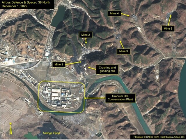 38노스가 공개한 북한 황해북도 평산 우라늄 광산 위성사진. ⓒ38노스 홈페이지.