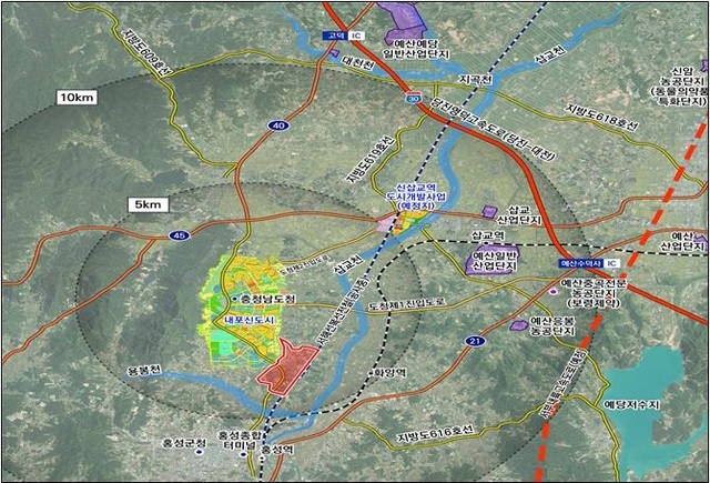 ▲ ‘내포신도시 미래 신산업 국가산업단지’ 후보지.ⓒ충남도