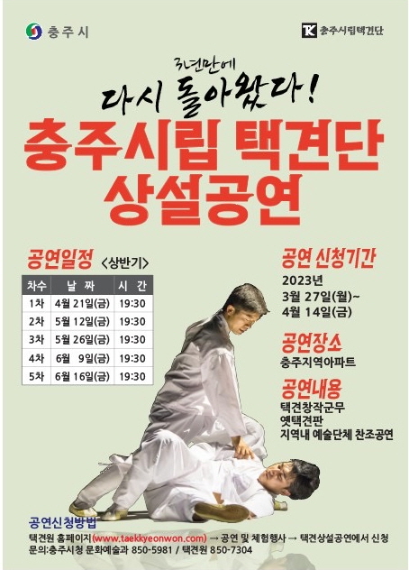 ▲ 충주시립택견단 상설공연 포스터.ⓒ충주시