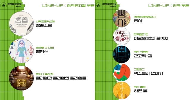▲ '올해의신작' 온라인 중계 라인업.ⓒ한국문화예술위원회