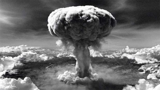 ▲ 역사상 최초의 원자탄 투하. 1945년 8월6일 일본 히로시마 상공에서 폭발한 원폭 '리틀보이' 핵구름.(자료사진)