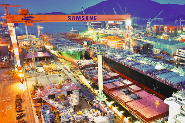 ▲ 삼성중공업 거제 조선소. ⓒ삼성중공업