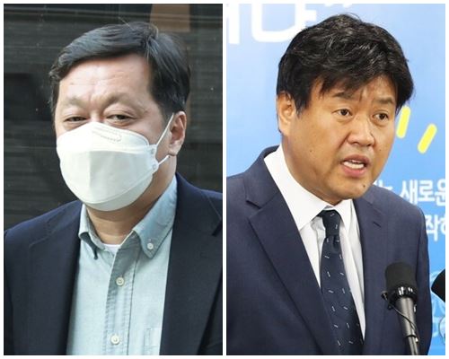 ▲ (왼쪽부터)정진상 전 민주당 대표실 정무조정실장, 김용 전 민주연구원 부원장 ⓒ연합뉴스