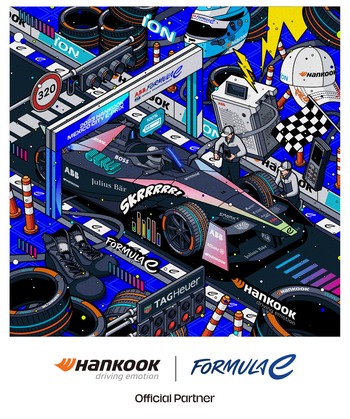 ▲ 나진성 작가와 협업해 탄생한 디지털 일러스트레이션 작품.  ⓒ한국타이어