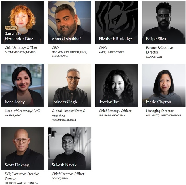 ▲ 크리에이티브 데이터 라이언즈(Creative Data Lions) 심사위원단. ⓒCannes Lions