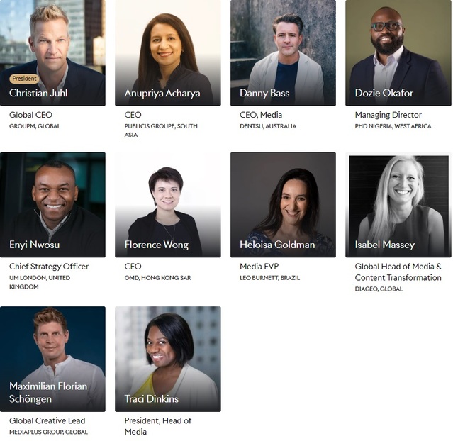 ▲ 미디어 라이언즈(Media Lions) 심사위원단. ⓒCannes Lions