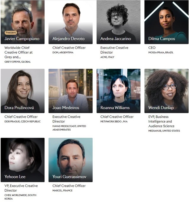 ▲ 아웃도어 라이언즈(Outdoor Lions) 심사위원단. ⓒCannes Lions