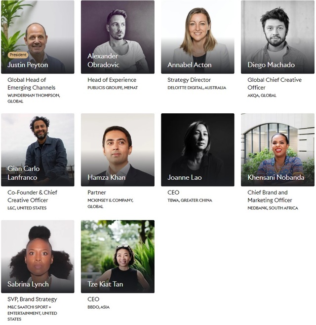 ▲ 크리에이티브 비즈니스 트랜스포메이션 라이언즈(Creative Business Transformation Lions) 심사위원단. ⓒCannes Lions