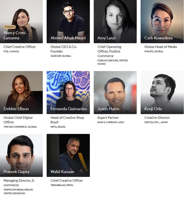 ▲ 크리에이티브 커머스 라이언즈(Creative Commerce Lions) 심사위원단. ⓒCannes Lions