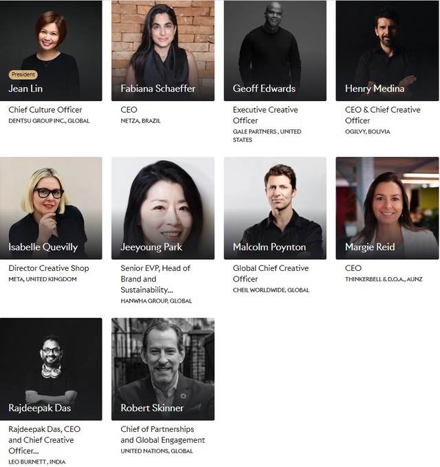 ▲ 지속가능발전목표 라이언즈(Sustainable Development Goals Lions) 심사위원단. ⓒCannes Lions