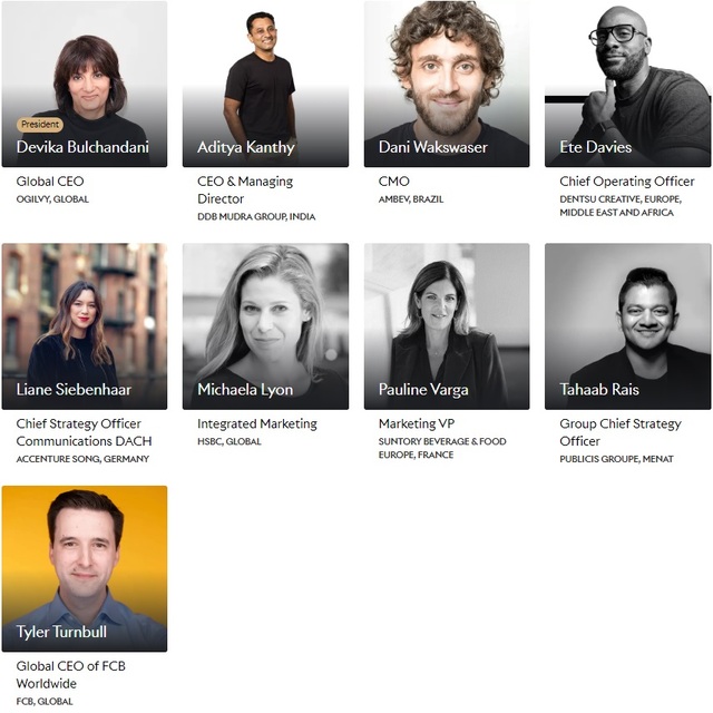 ▲ 크리에이티브 효과 라이언즈(Creative Effectiveness Lions) 심사위원단. ⓒCannes Lions