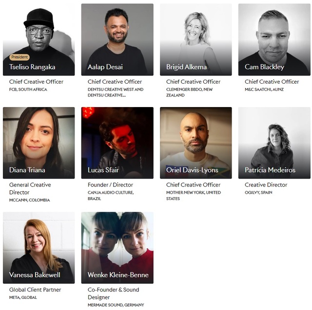 ▲ 라디오 & 오디오 라이언즈(Radio & Audio Lions) 심사위원단. ⓒCannes Lions