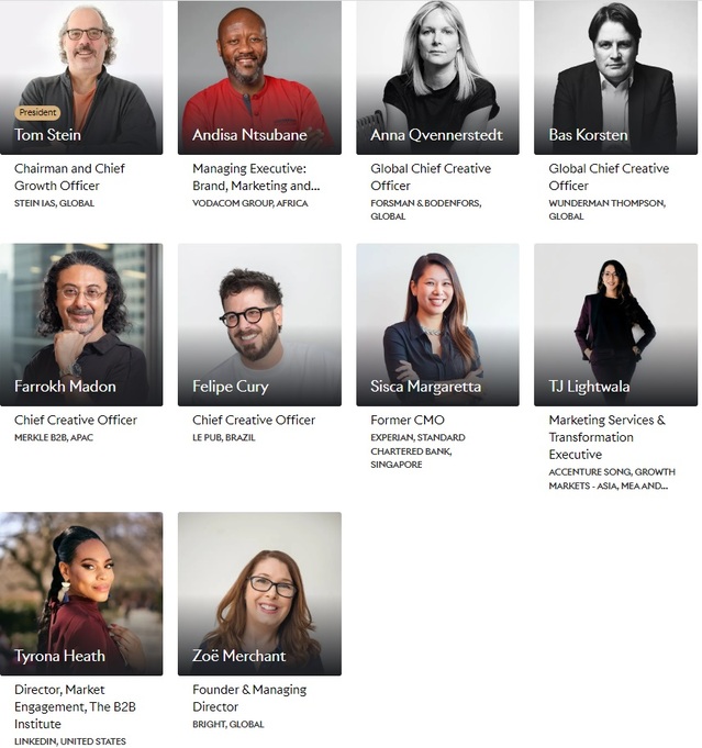 ▲ 크리에이티브 B2B 라이언즈(Creative B2B Lions) 심사위원단. ⓒCannes Lions