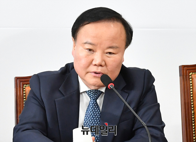 ▲ 김재원 국민의힘 최고위원 지난달 30일 오전 국회에서 열린 최고위원회의에 참석해 발언을 하고 있다.ⓒ이종현 기자