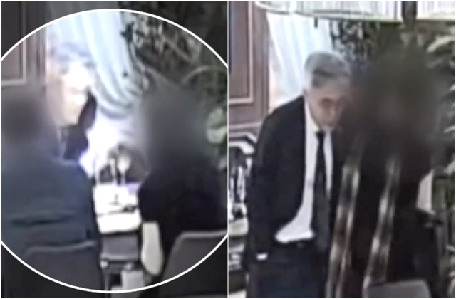 ▲ 지난달 27일 서울 서초구 서초동의 한 술집 내부 CCTV에 찍힌 정철승 변호사와 후배 여성 변호사 A씨. ⓒTV조선 보도화면 캡처