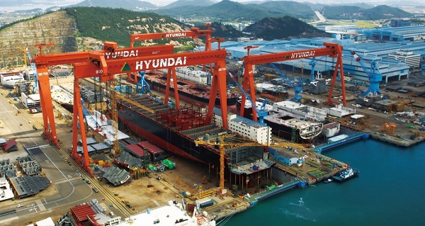 ▲ 전남 영암군 현대삼호중공업 도크 전경. ⓒHD한국조선해양