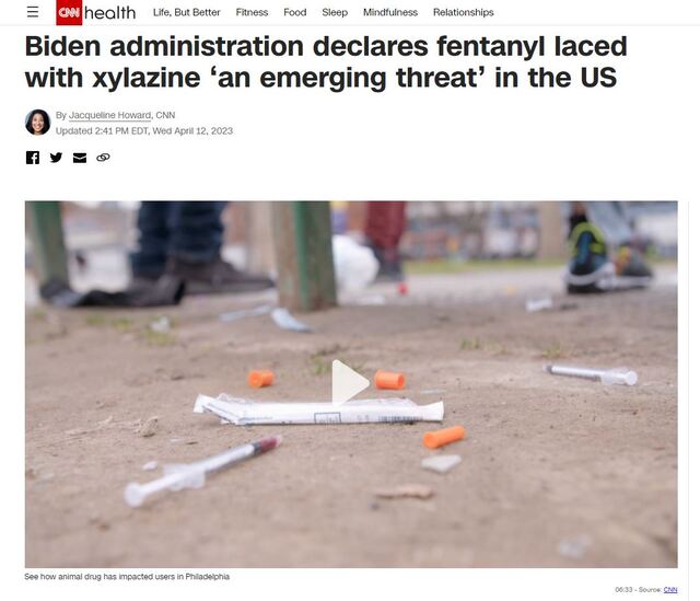 ▲ 미국 내에서 신종 마약 'FAXX'가 확산되고 있는 것으로 알려졌다. ⓒCNN 보도 화면 캡처