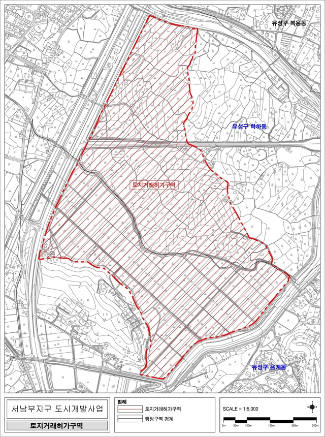 ▲ 서남부종합스포츠타운 조성사업지구.ⓒ대전시