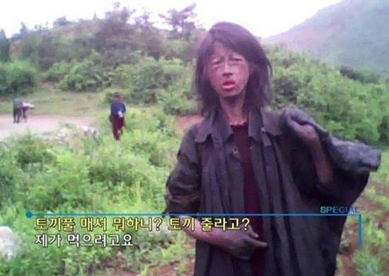▲ 'KBS 스페셜'에 등장한 20대 북한 꽃제비 여성의 모습. ⓒKBS 방송 화면