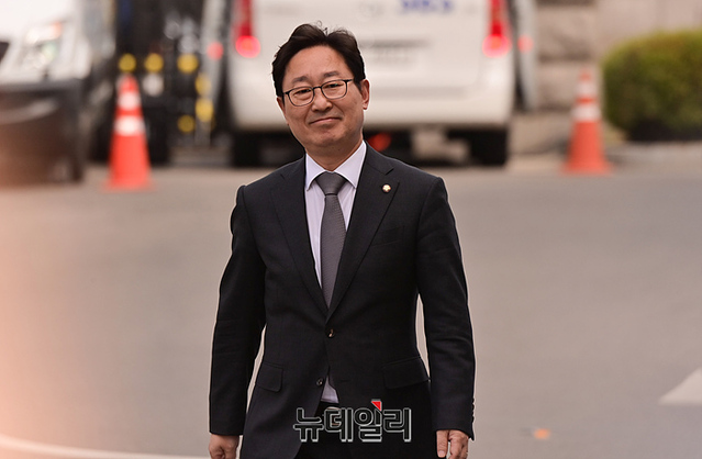 ▲ 박범계 더불어민주당 의원이 3월23일 오후 서울 종로구 헌법재판소에서 열린 '검수완박(검찰수사권 완전박탈)'법 권한쟁의심판에 참석하고 있다.ⓒ서성진 기자