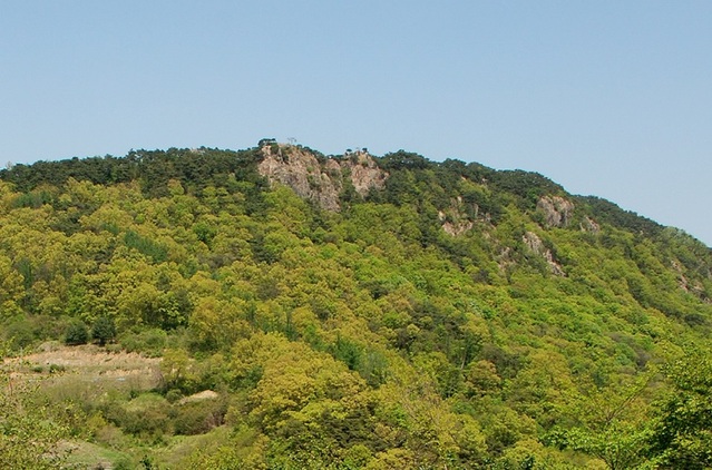 ▲ 느릅재에서 박달산 주능선을 오르면서 바라본 주월산.ⓒ진경수 山 애호가