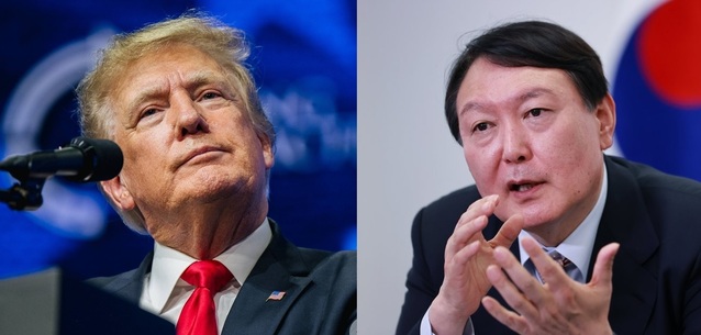 ▲ 도널드 트럼프(좌) 전 미국 대통령과 윤석열 대통령. ⓒ연합뉴스