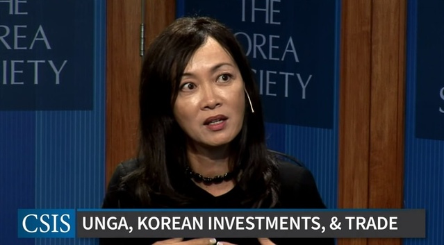 ▲ 수미 테리 윌슨센터 아시아프로그램 국장이 22일(현지시간) 워싱턴 싱크태크 전략국제문제연구소(CSIS) 주최 대담에서 발언하고 있다ⓒ뉴시스