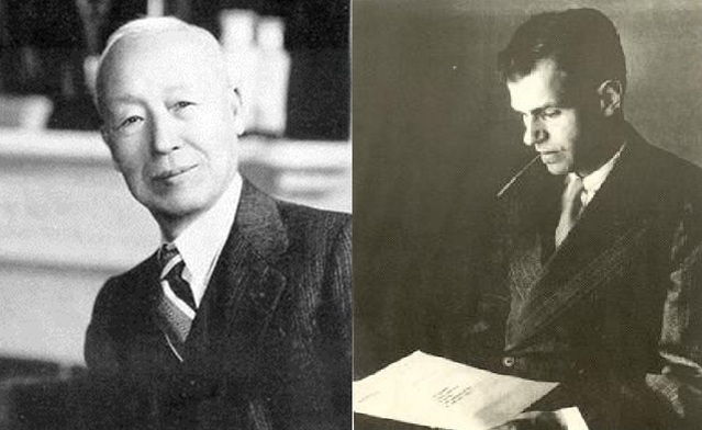 ▲ 독립운동가 이승만 박사와 미국무부 실세 소련간첩 알저 히스.ⓒ뉴데일리DB