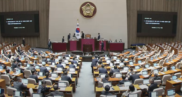 ▲ 국회 본회의장.ⓒ국회방송 캡처