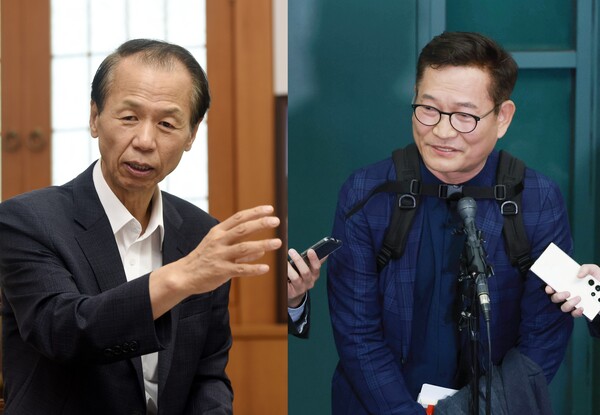 ▲ 최문순 전 강원도지사(좌), 송영길 전 민주당 대표(우). ⓒ뉴시스