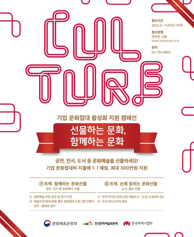 ▲ '선물하는 문화 함께하는 문화' 포스터.ⓒ한국메세나협회