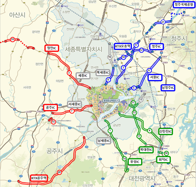 ▲ 광역도로망 구축계획.ⓒ행복청