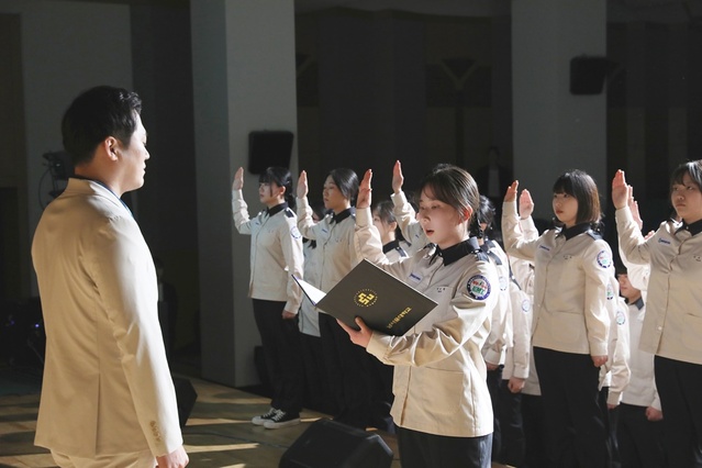 ▲ 남서울대학교 응급구조학과‘제12회 생명의 별 선서식’.ⓒ남서울대학교