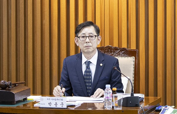 ▲ 대전 서구의회 의원연구단체인 서구 자치법규연구회 박용준 대표의원.ⓒ서구의회