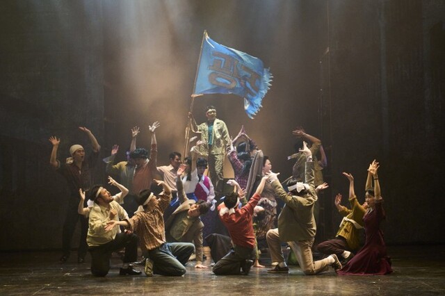 ▲ 지난 16일 광주 빛고을시민문화회관에서 열린 뮤지컬 '광주' 오픈리허설 장면.ⓒ광주문화재단·라이브·극공작소마방진