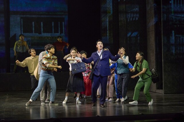 ▲ 지난 16일 광주 빛고을시민문화회관에서 열린 뮤지컬 '광주' 오픈리허설 장면.ⓒ광주문화재단·라이브·극공작소마방진